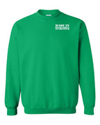 Made in NB White Lettering Left Chest Crewneck Sweatshirt - Unisex