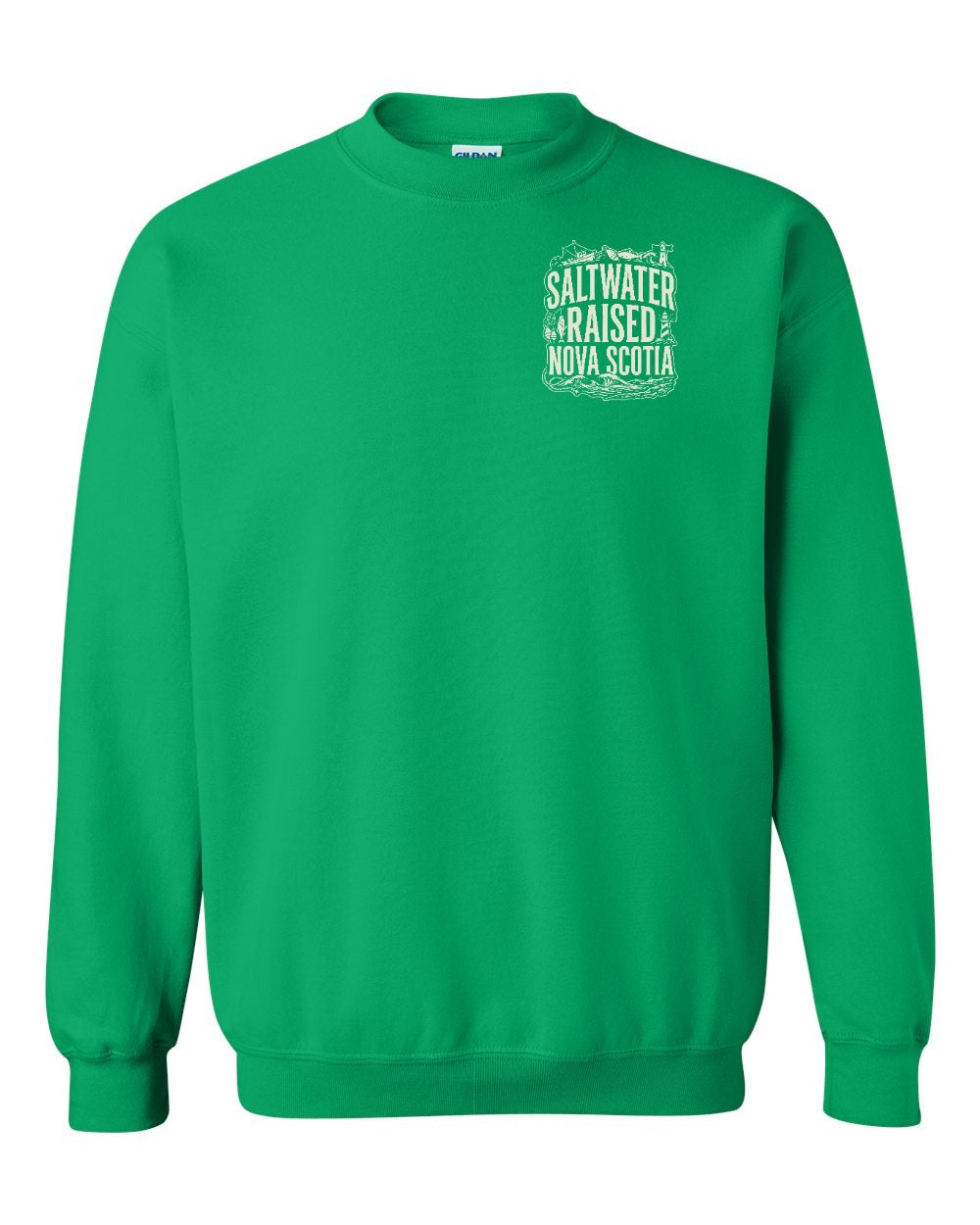 Saltwater Raised NS Folk Left Chest Crewneck Sweatshirt - Unisex