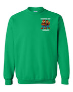 Standing Our Ground Left Chest and Back Crewneck Sweatshirt in Irish Green