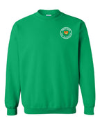Born and Raised NB Heart Flag Left Chest & Back Crewneck Sweatshirt - Unisex