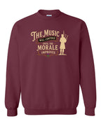 Muisic Will Continue Bagpipes Crewneck Sweatshirt in Maroon