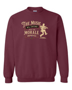 Muisic Will Continue Fiddle Crewneck Sweatshirt in Maroon
