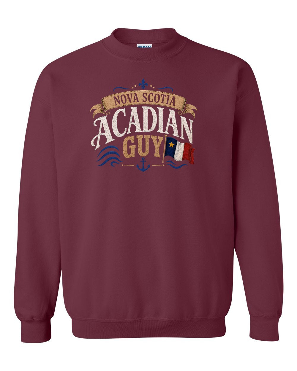 Nova Scotia Guy Crewneck Sweatshirt in Maroon
