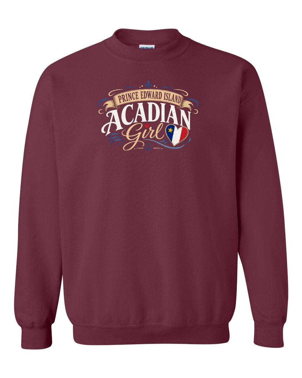 Pei Girl Garment Crewneck Sweatshirt in Maroon
