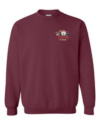 We Tried Nice New Left Chest and Back Crewneck Sweatshirt in Maroon