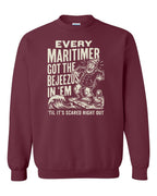 Bejezus Crewneck Sweatshirt in Maroon
