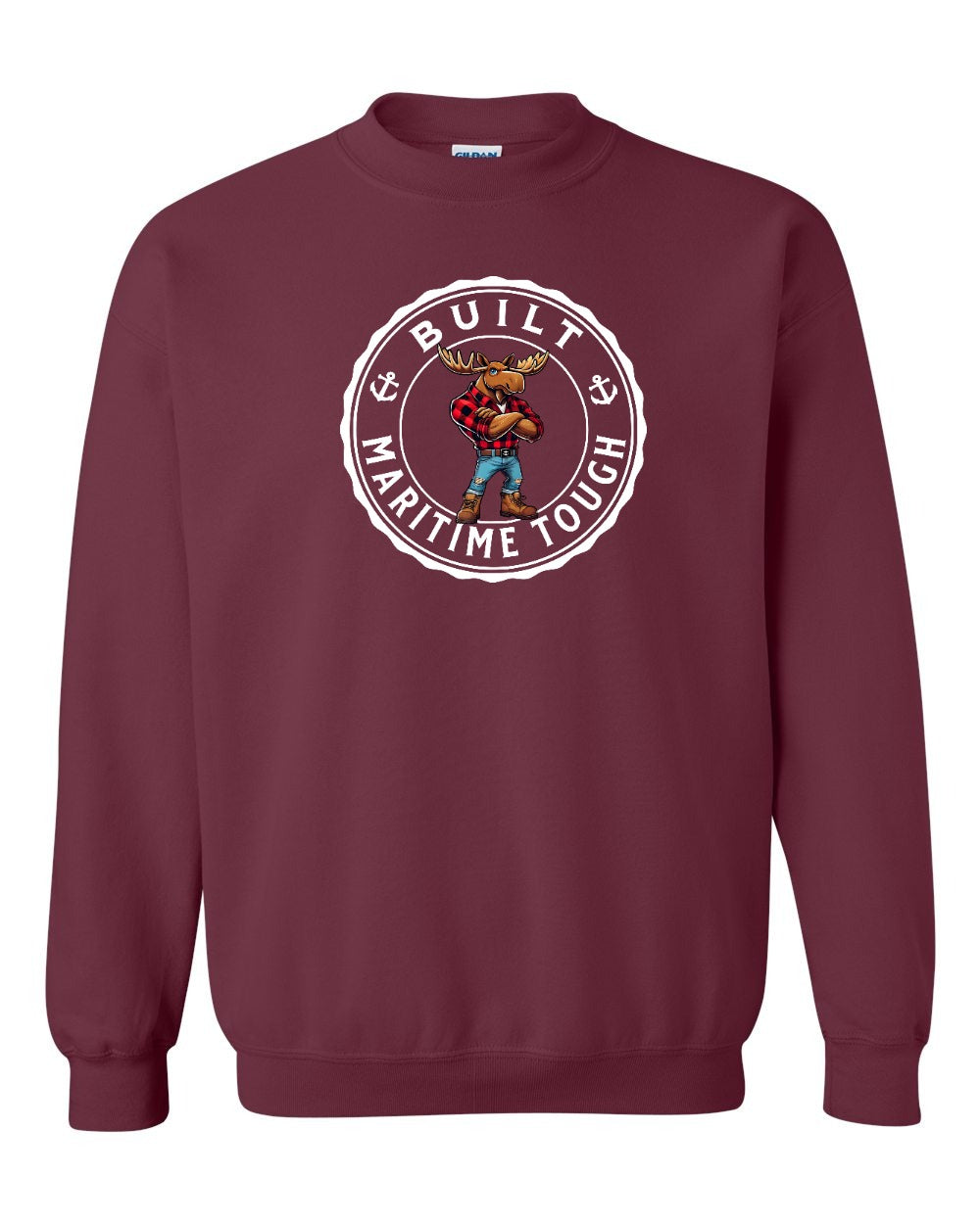 Built Maritime Tough Moose Crewneck Sweatshirt - Unisex