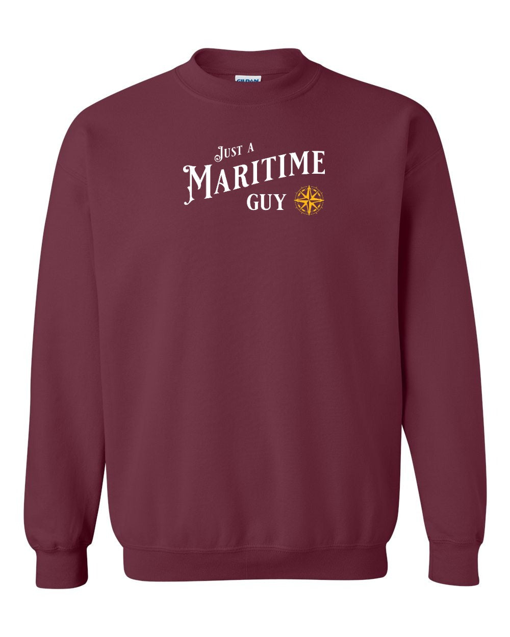 Just a Maritime Guy Yellow Compass Crewneck Sweatshirt - Unisex