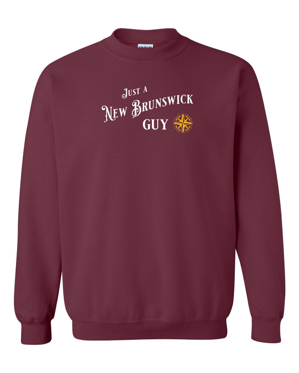 Just a NB Guy Yellow Compass Crewneck Sweatshirt - Unisex