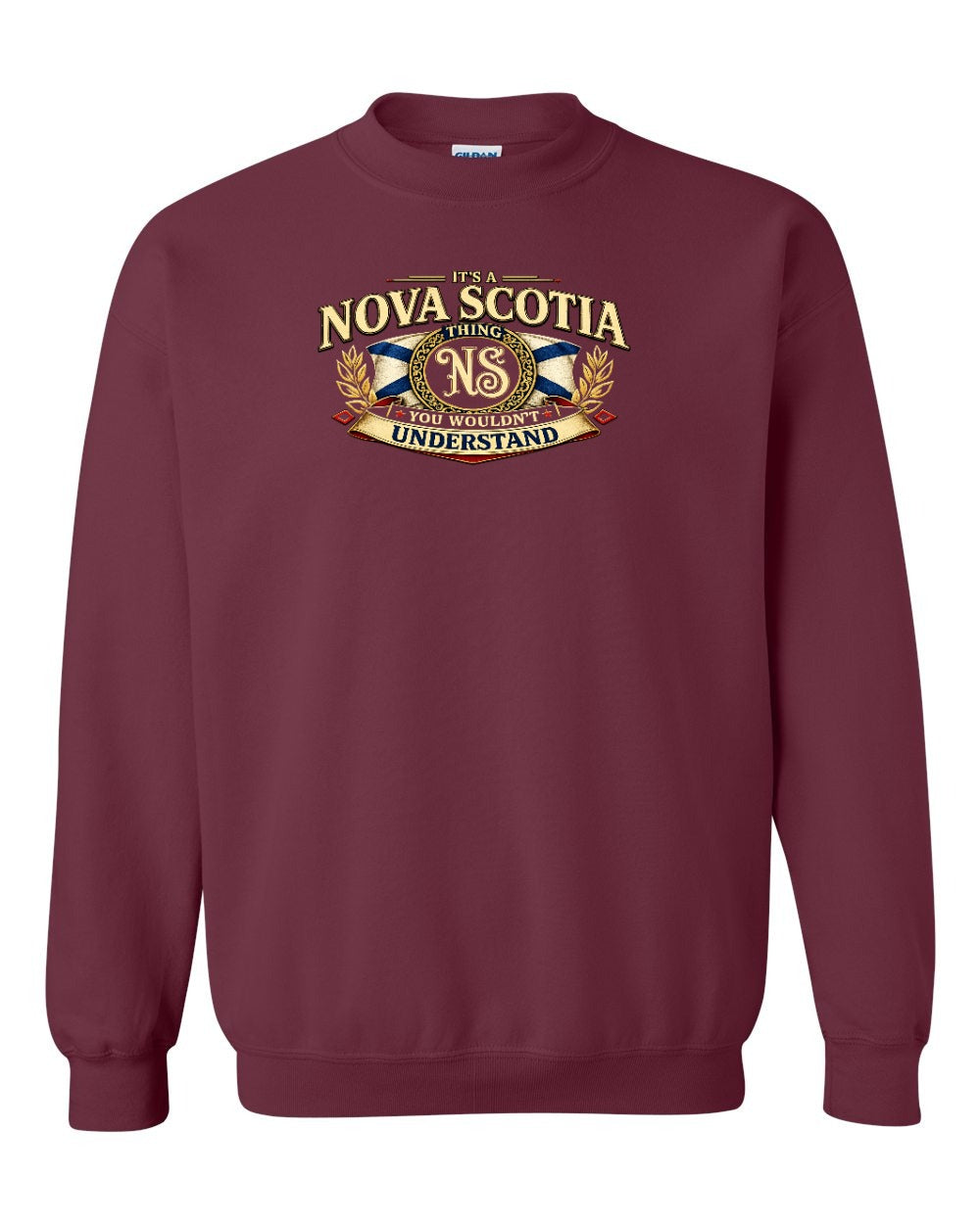 Ns Understand Crewneck Sweatshirt in Maroon
