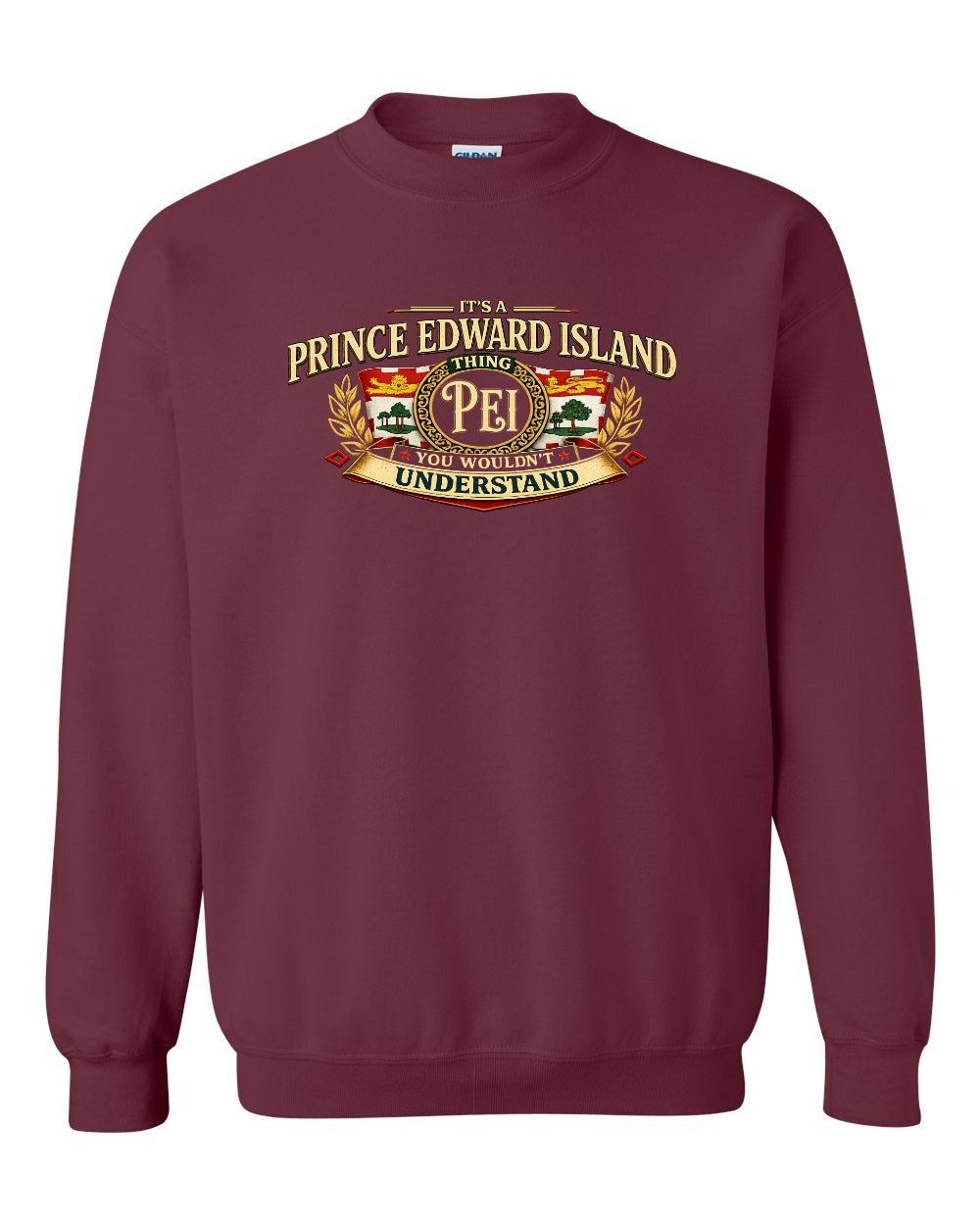 Pei Understand Crewneck Sweatshirt in Maroon