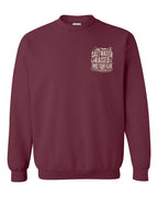 PEI Saltwater Raised Folk Left Chest and Back Crewneck Sweatshirt - Unisex