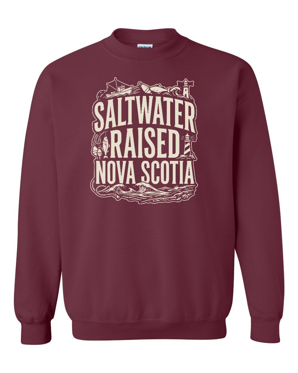 Saltwater Raised NS Folk Crewneck Sweatshirt - Unisex