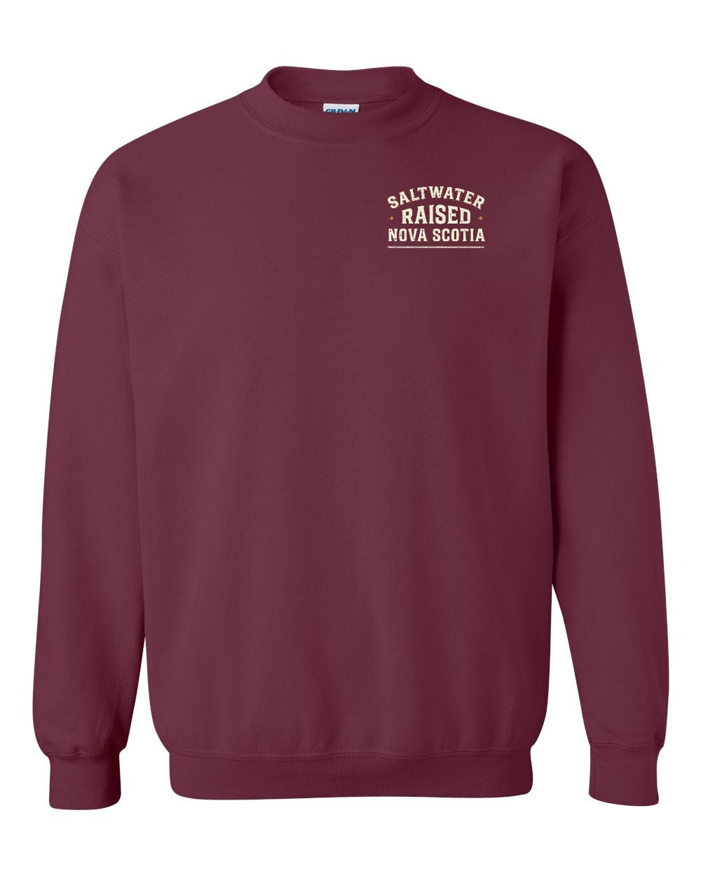 Saltwater Raised NS Sign Left Chest and Back Crewneck Sweatshirt - Unisex