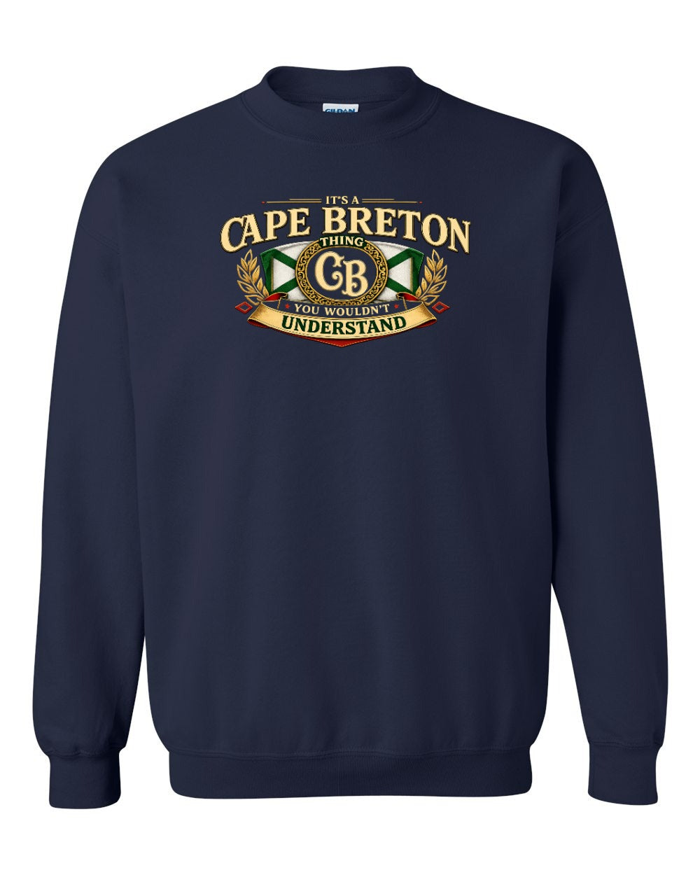Cb Understand Flag Crewneck Sweatshirt in Navy