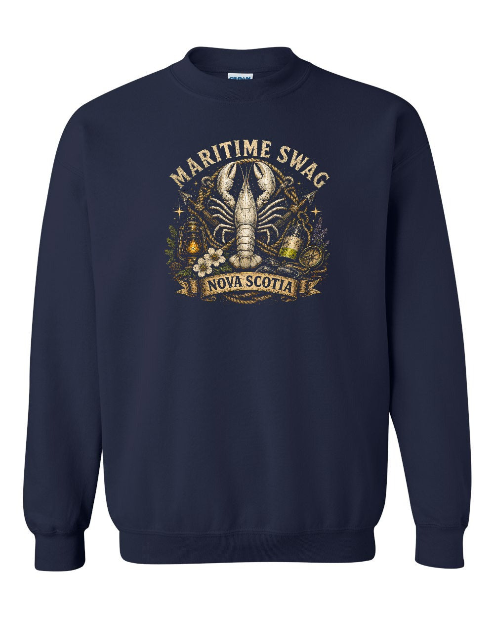 Maritime Swag Lobster Final Crewneck Sweatshirt in Navy