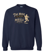 Muisic Will Continue Fiddle Crewneck Sweatshirt in Navy