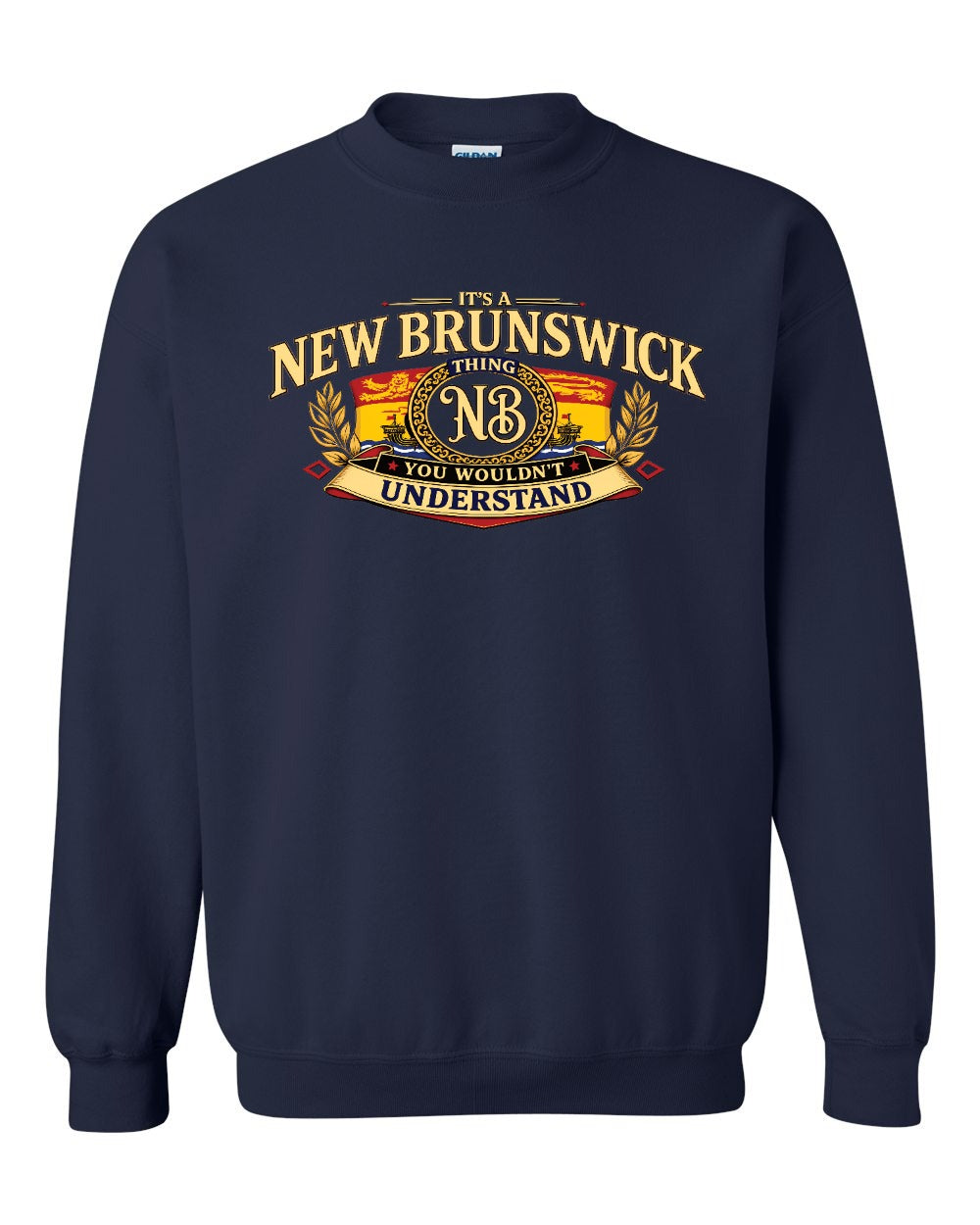 Nb Understand Full Front Crewneck Sweatshirt in Navy