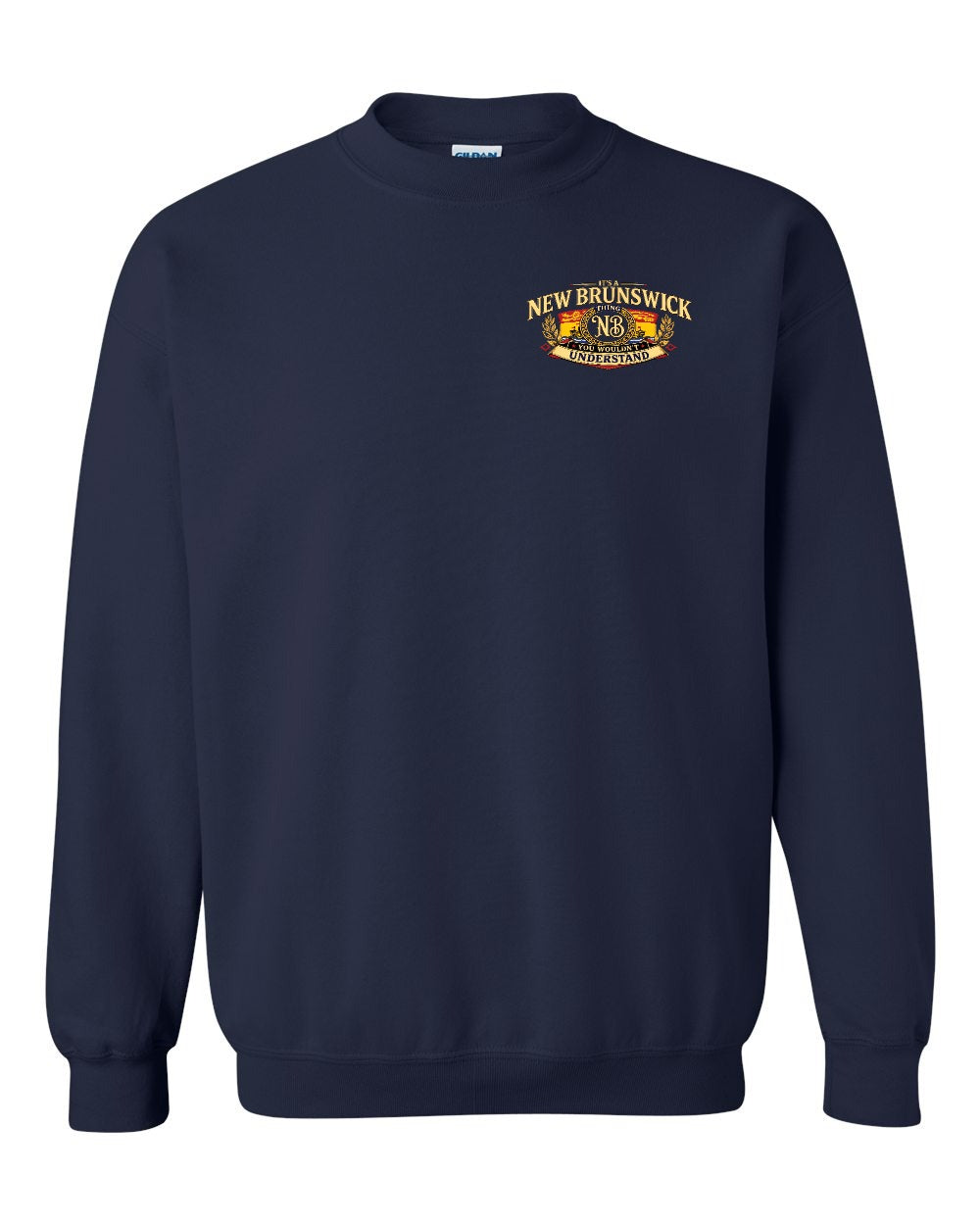 Nb Understand Left Chest and Back Crewneck Sweatshirt in Navy