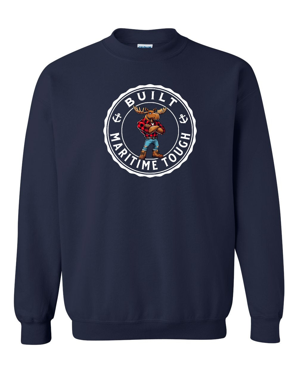 Built Maritime Tough Moose Crewneck Sweatshirt - Unisex