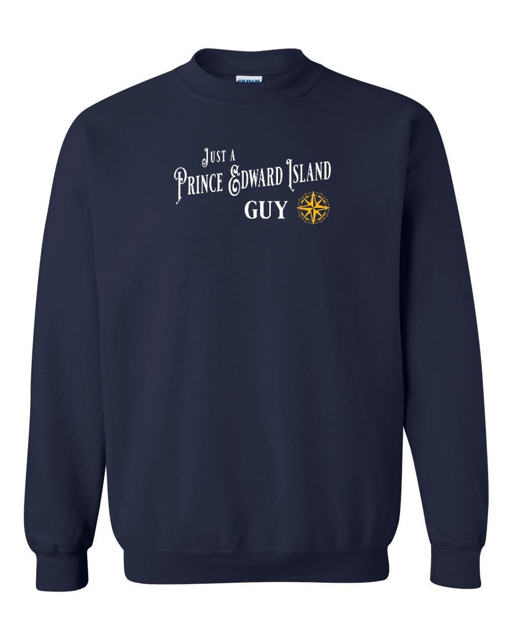 Just a PEI Guy Yellow Compass Crewneck Sweatshirt - Unisex