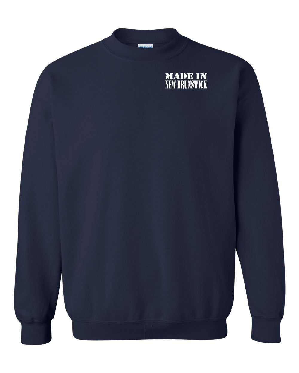 Made in NB White Lettering Left Chest Crewneck Sweatshirt - Unisex