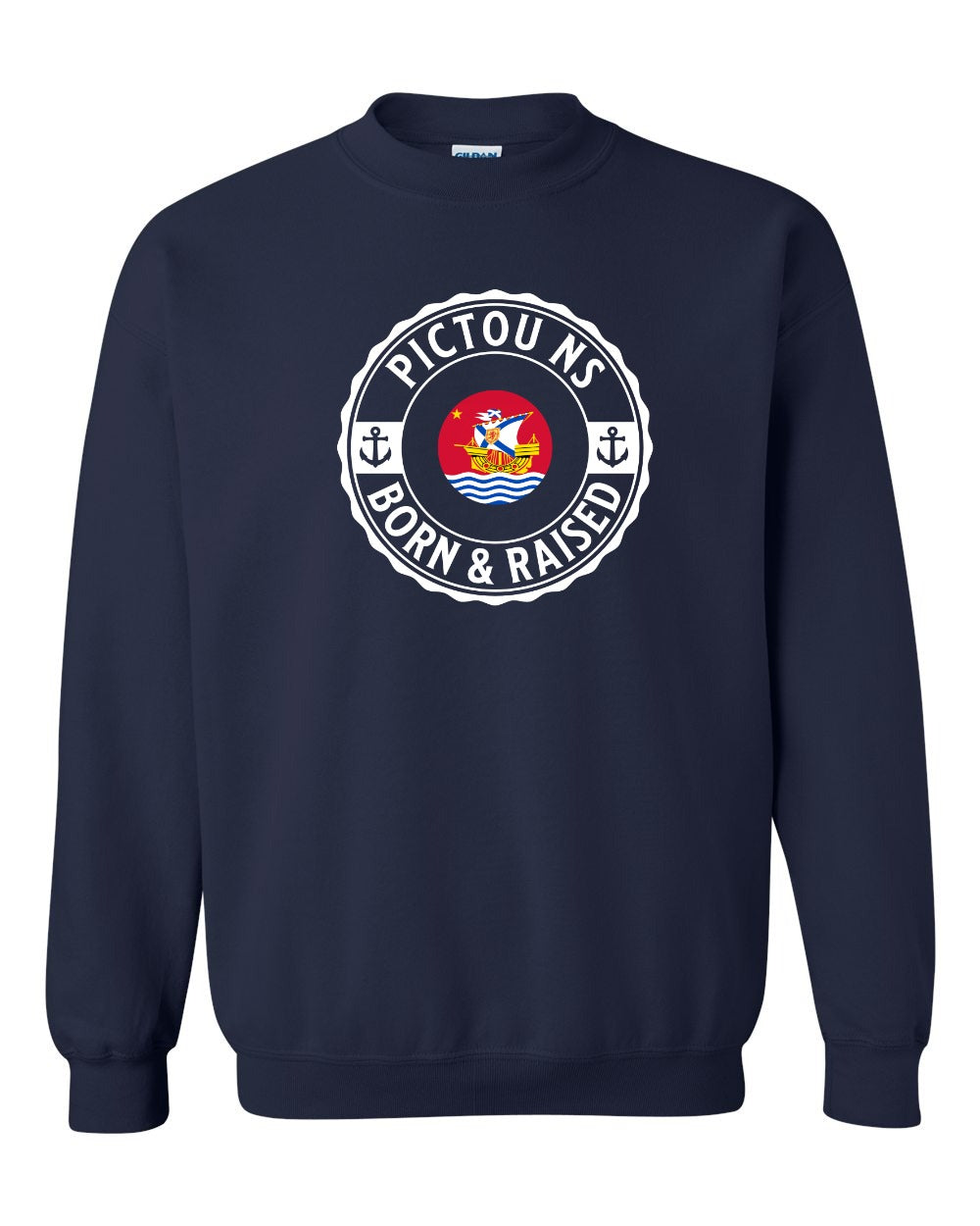 Pictou Born Raised Crewneck Sweatshirt in Navy