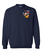 Poked the Wrong Goose Left Chest and Back Crewneck Sweatshirt in Navy