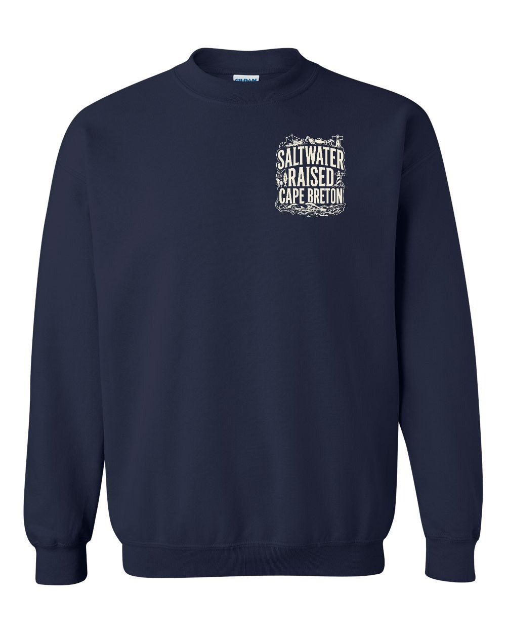 CB Saltwater Raised Folk Left Chest Crewneck Sweatshirt - Unisex
