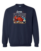 Sorry Im Crabby Crewneck Sweatshirt in Navy