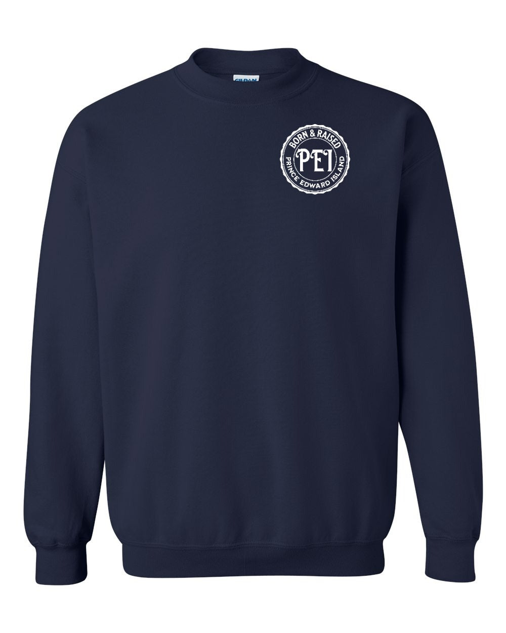 Born & Raised PEI Left Chest Crewneck Sweatshirt - Unisex