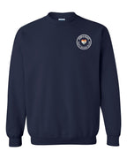 Born and Raised PEI Heart Flag Left Chest Crewneck Sweatshirt - Unisex
