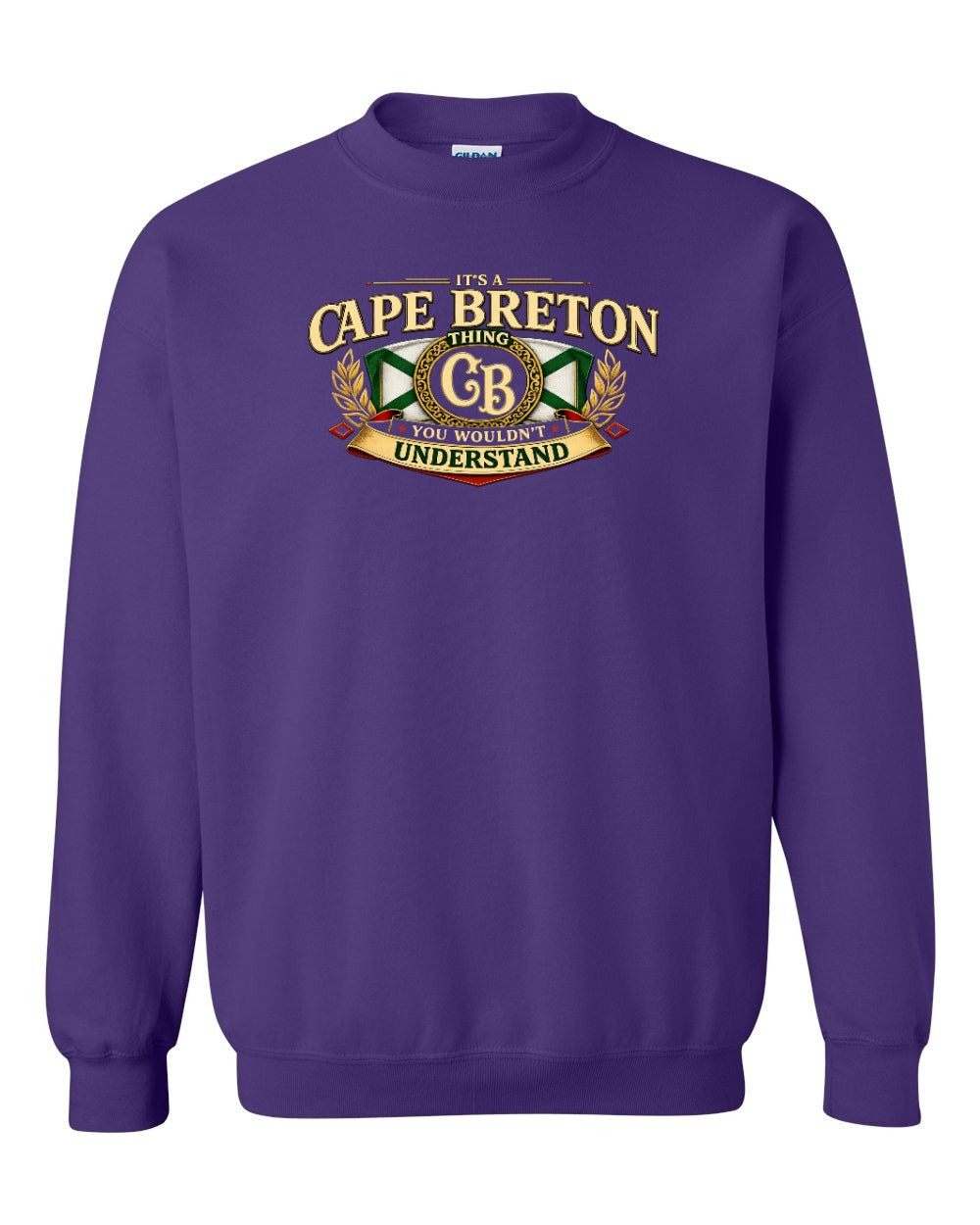 Cb Understand Flag Crewneck Sweatshirt in Purple