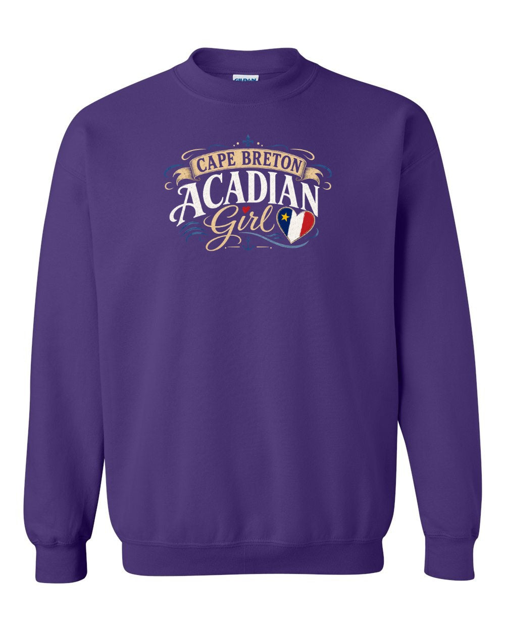 Cape Breton Girl Garment Crewneck Sweatshirt in Purple