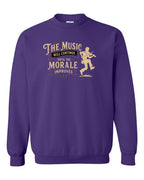 Muisic Will Continue Fiddle Crewneck Sweatshirt in Purple