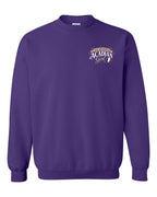 Nb Acadian Girl Left Chest Crewneck Sweatshirt in Purple