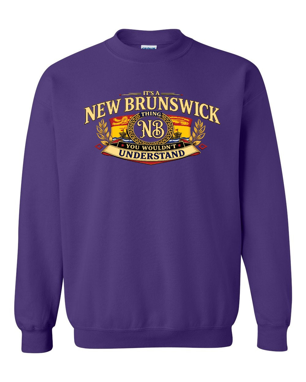 Nb Understand Full Front Crewneck Sweatshirt in Purple