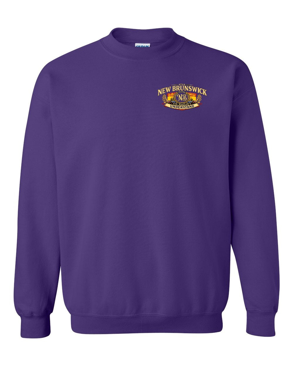 Nb Understand Left Chest and Back Crewneck Sweatshirt in Purple