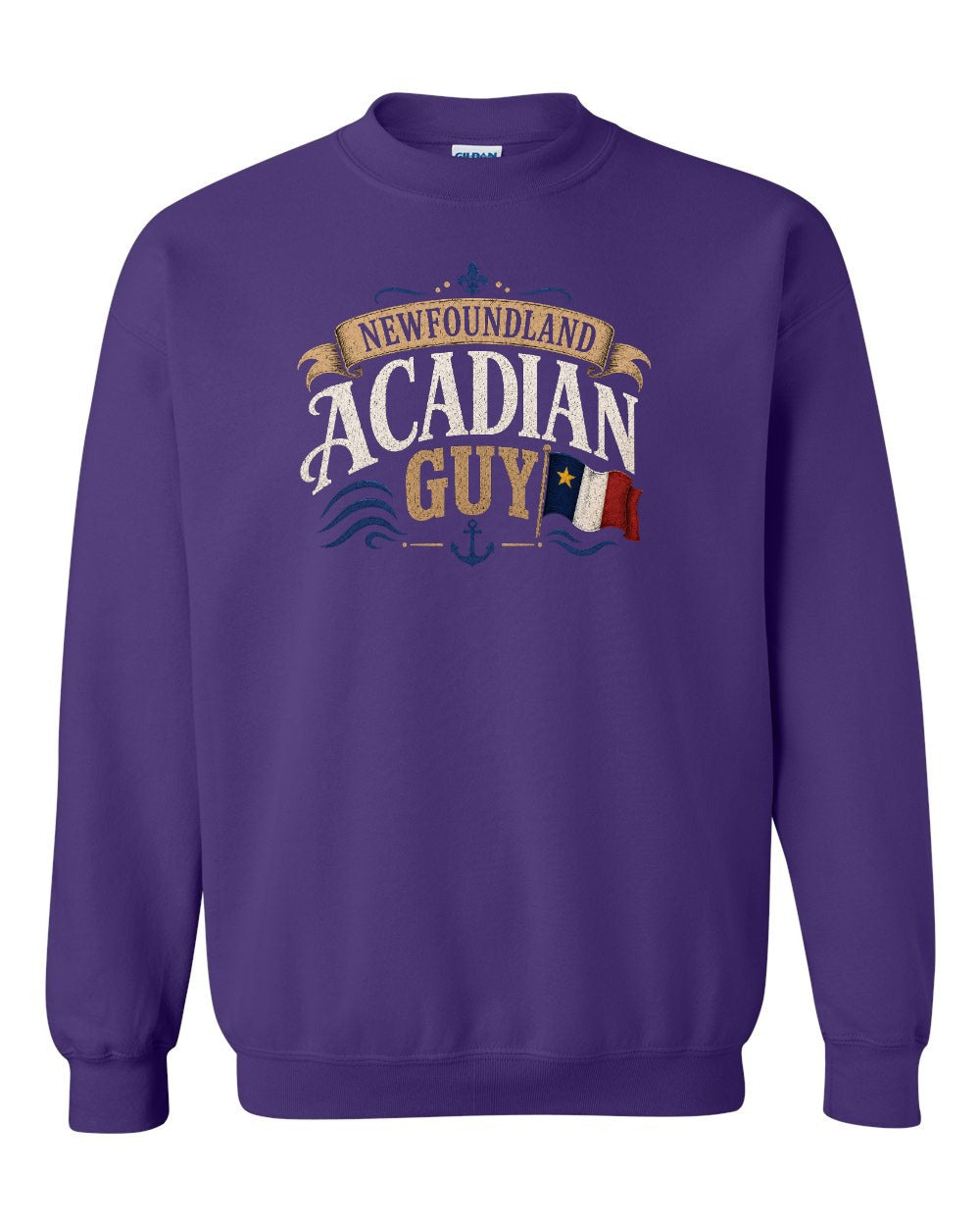 Newfoundland Guy Crewneck Sweatshirt in Purple