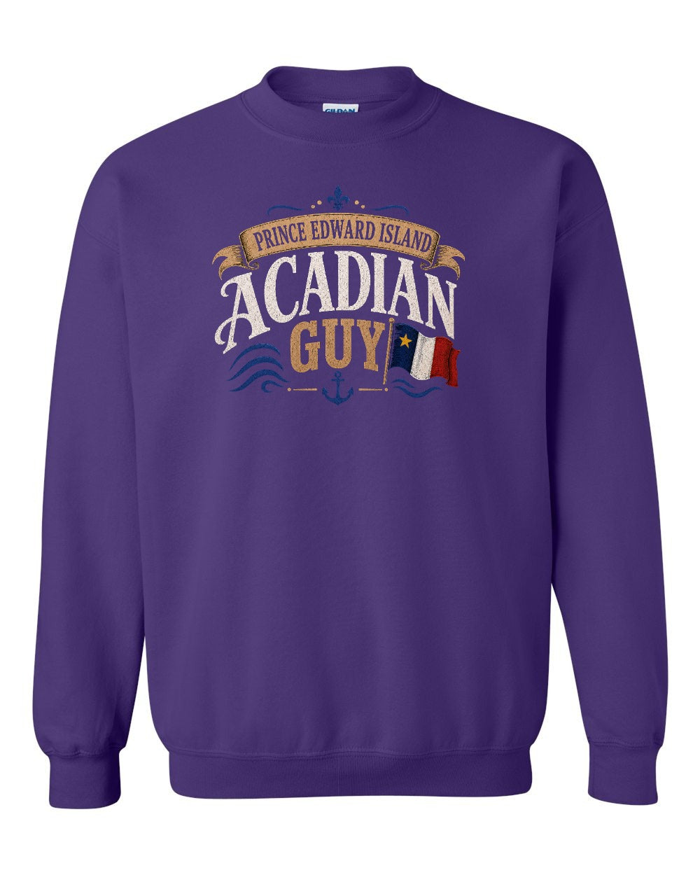 Prince Edward Island Guy Crewneck Sweatshirt in Purple