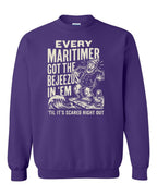 Bejezus Crewneck Sweatshirt in Purple