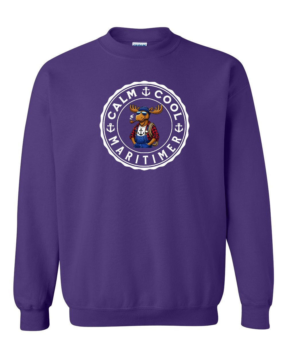Calm Cool Maritimer Moose Crewneck Sweatshirt - Unisex