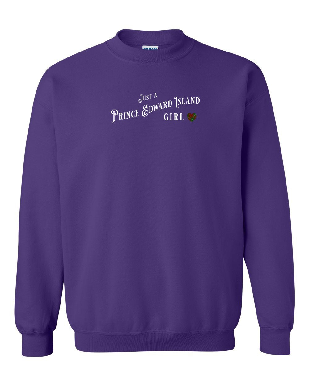 Just a PEI Girl Tartan Heart Crewneck Sweatshirt - Unisex
