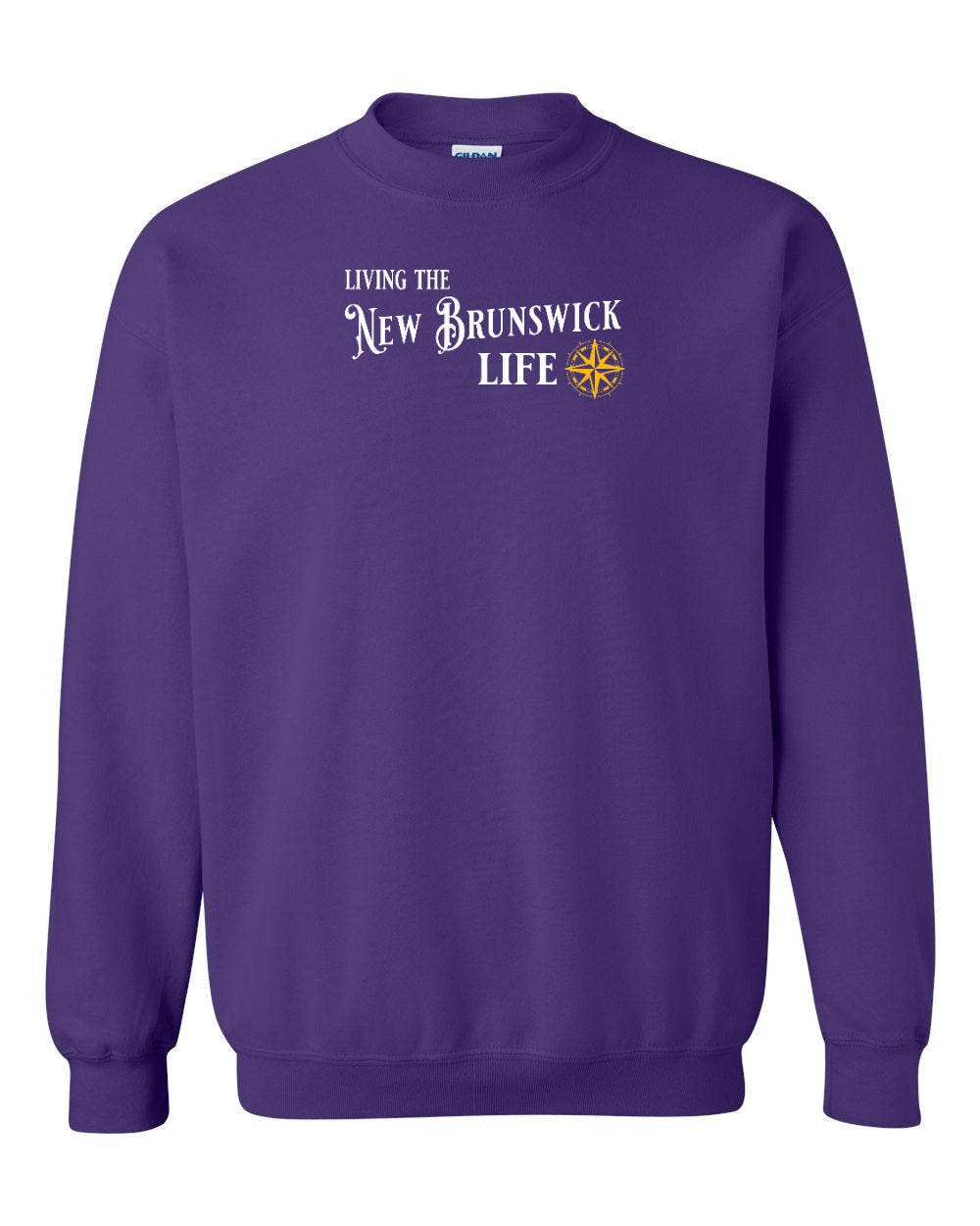 Living the NB life yellow compass Crewneck Sweatshirt - Unisex