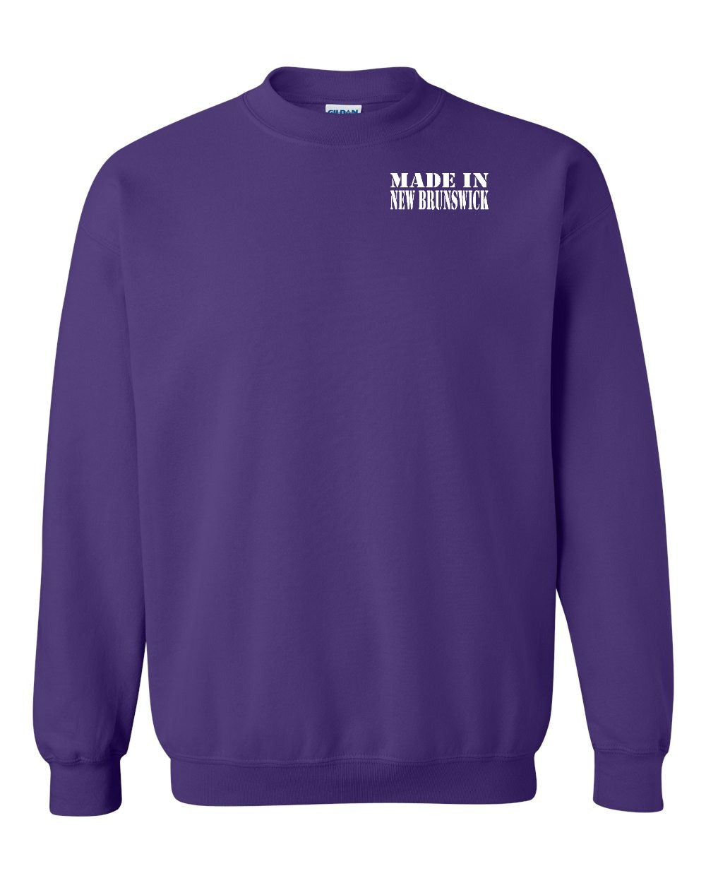 Made in NB White Lettering Left Chest Crewneck Sweatshirt - Unisex