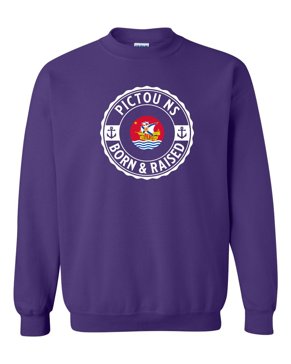 Pictou Born Raised Crewneck Sweatshirt in Purple