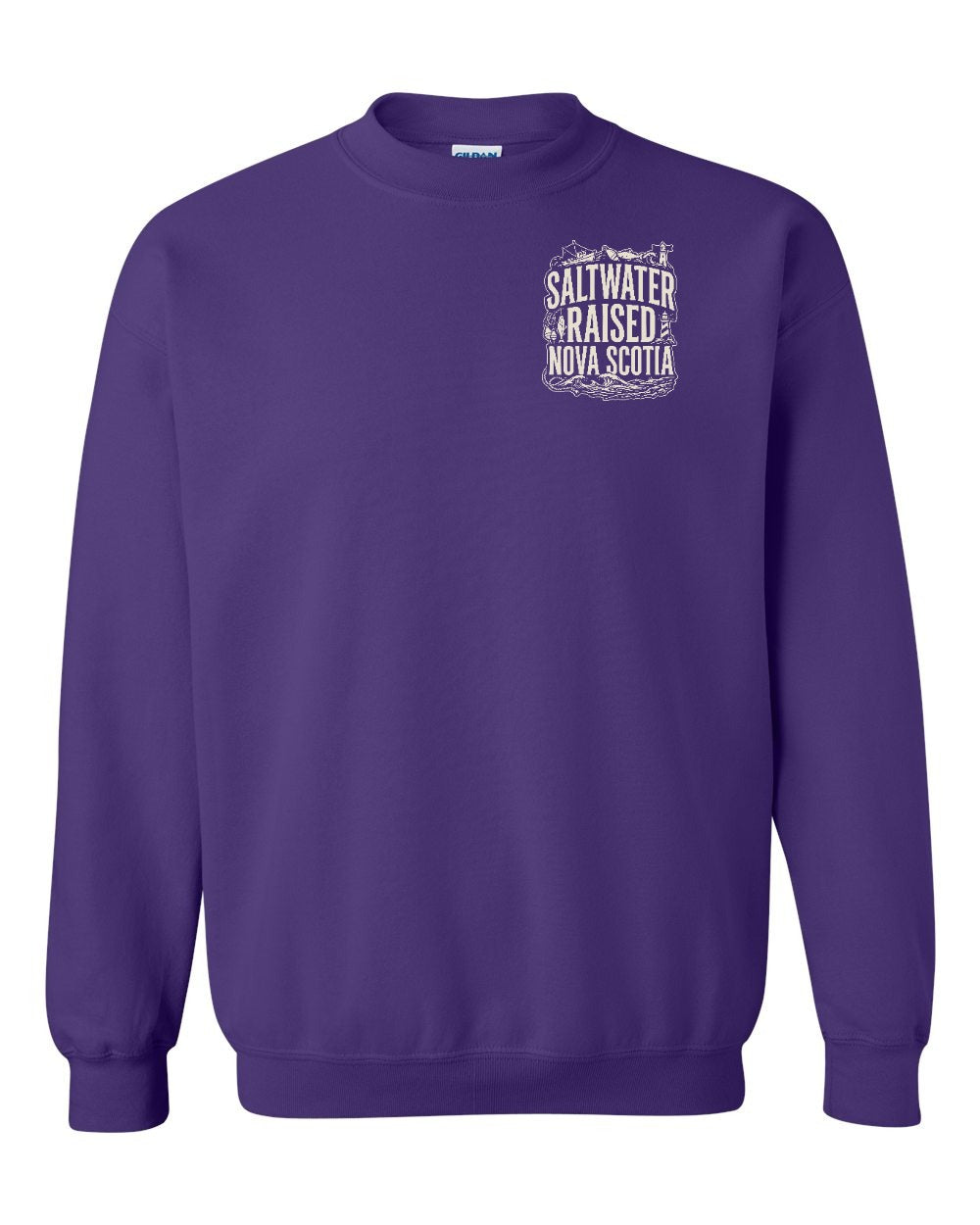 Saltwater Raised NS Folk Left Chest Crewneck Sweatshirt - Unisex