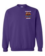 Standing Our Ground Left Chest and Back Crewneck Sweatshirt in Purple