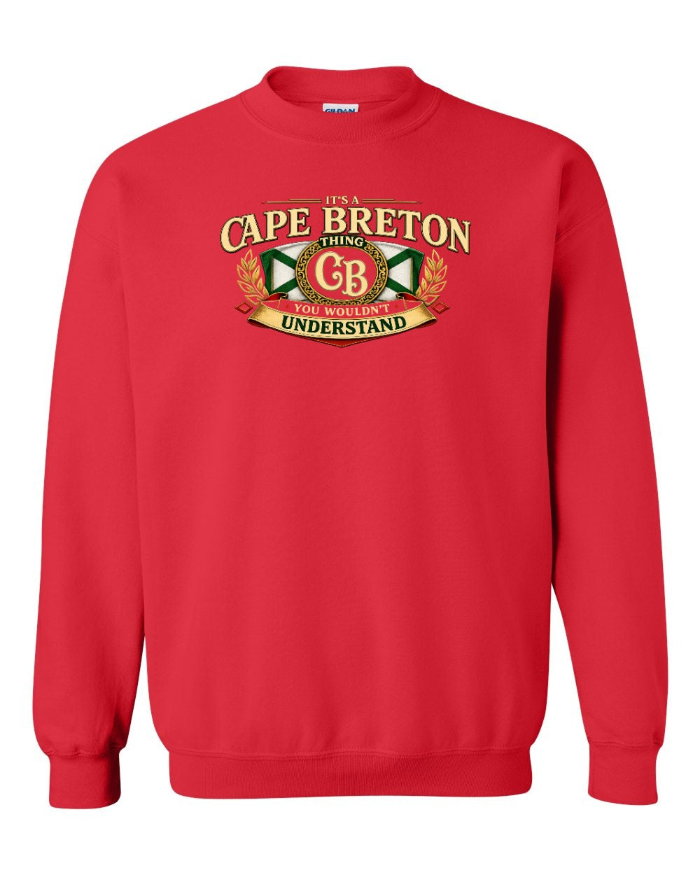 Cb Understand Flag Crewneck Sweatshirt in Red