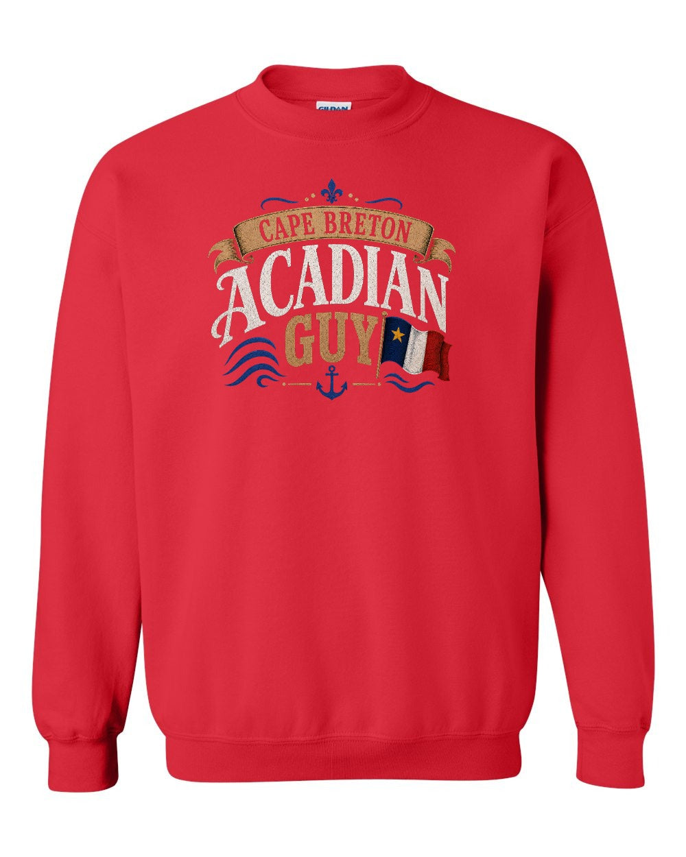 Cape Breton Guy Crewneck Sweatshirt in Red